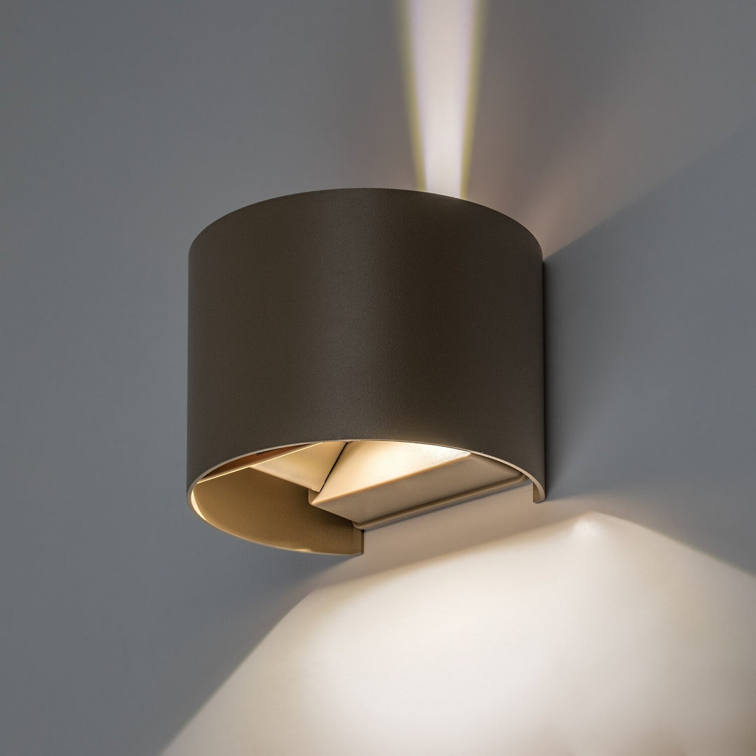 Aplică de exterior, Virna, LED 5 W, 420 lm, temperatură de culoare 2700, 4000, 6500 K, IP54, gri-bej, 77217