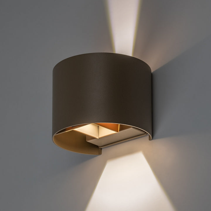 Aplică de exterior, Virna, LED 5 W, 420 lm, temperatură de culoare 2700, 4000, 6500 K, IP54, gri-bej, 77217