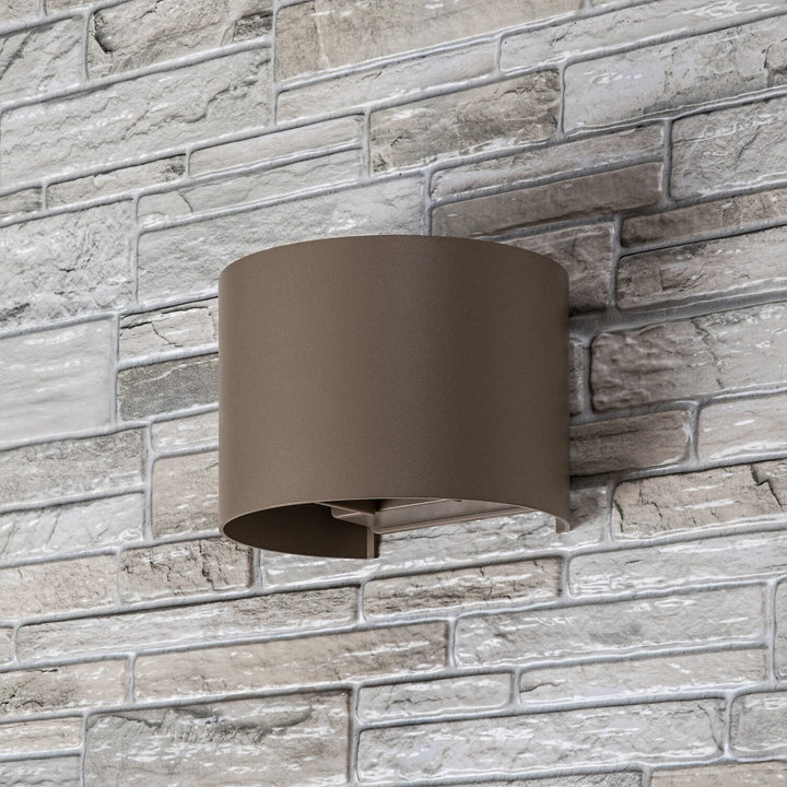 Aplică de exterior, Virna, LED 5 W, 420 lm, temperatură de culoare 2700, 4000, 6500 K, IP54, gri-bej, 77217
