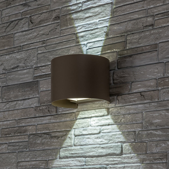Aplică de exterior, Virna, LED 5 W, 420 lm, temperatură de culoare 2700, 4000, 6500 K, IP54, gri-bej, 77217