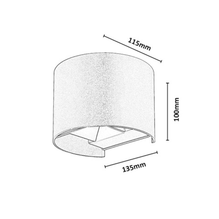 Aplică de exterior, Virna, LED 5 W, 420 lm, temperatură de culoare 2700, 4000, 6500 K, IP54, gri-bej, 77217