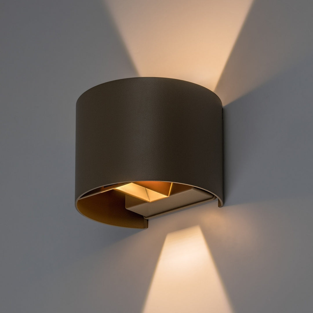 Aplică de exterior, Virna, LED 5 W, 420 lm, temperatură de culoare 2700, 4000, 6500 K, IP54, gri-bej, 77217
