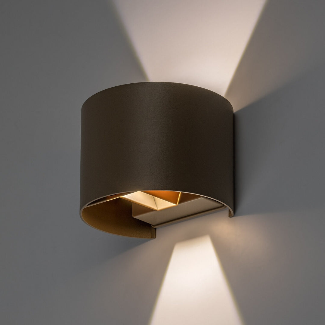 Aplică de exterior, Virna, LED 5 W, 420 lm, temperatură de culoare 2700, 4000, 6500 K, IP54, gri-bej, 77217