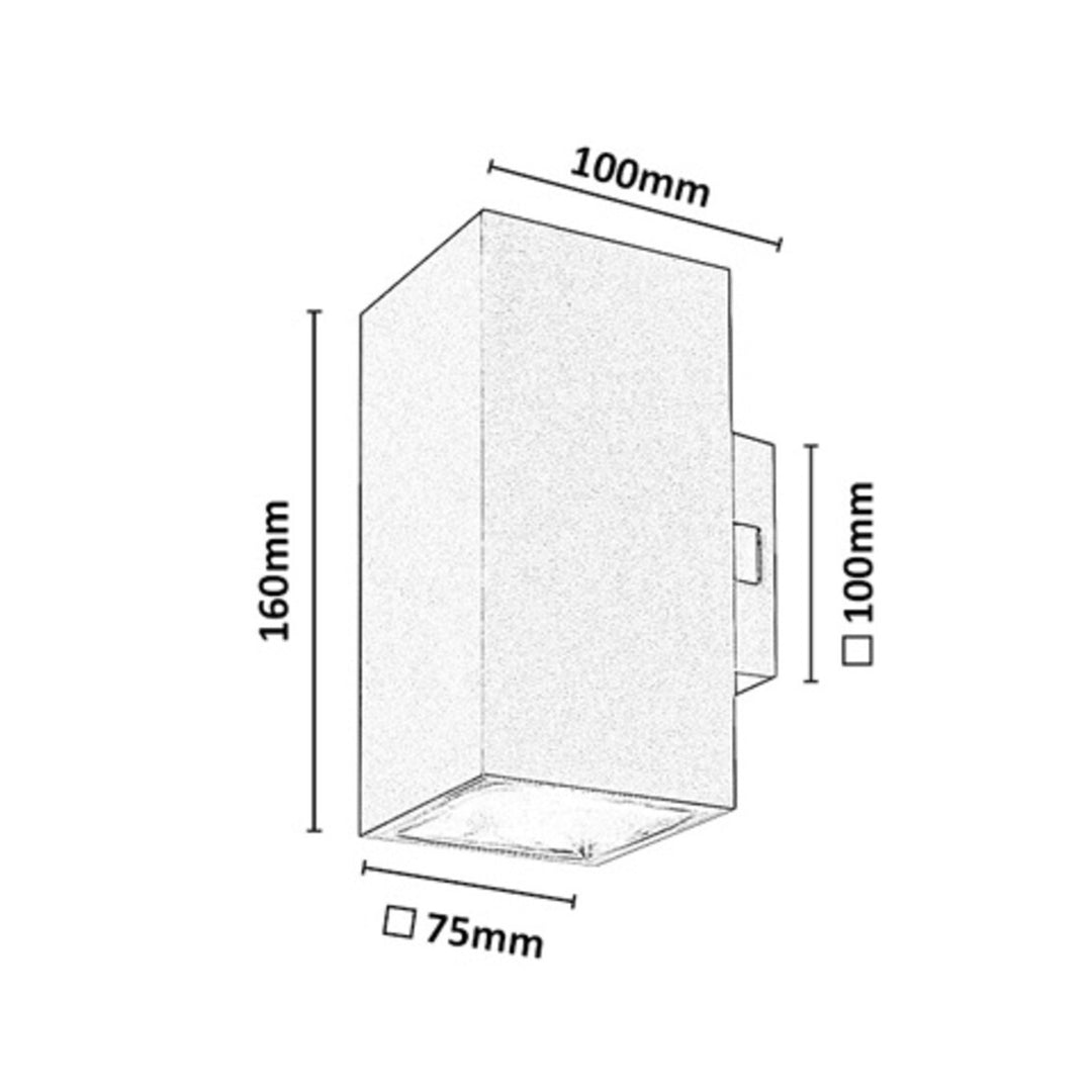 Aplică de exterior, Urfa, LED 18 W, 1800 lm, temperatură de culoare 2700, 4000, 6500 K, înălțime 16 cm, IP65, gri-bej, 77215