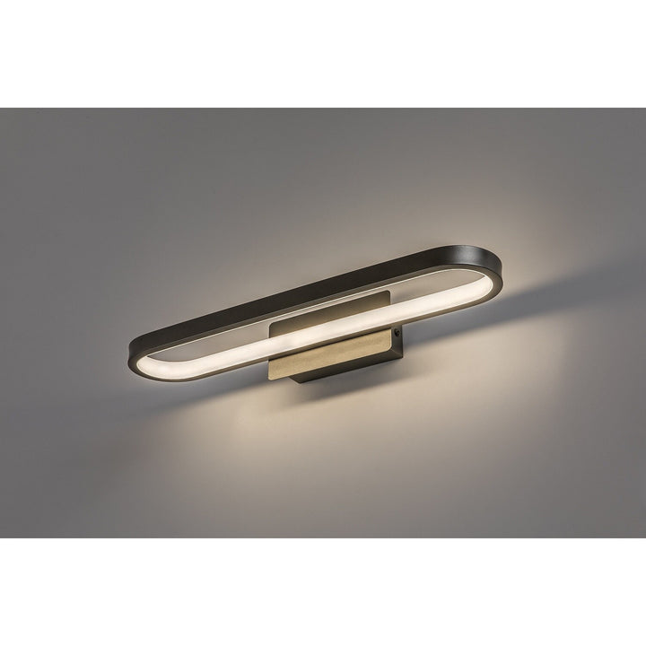 Aplică de baie, Odran, LED 15 W, 1200 lm, 4000 K, L 40 cm, culoare gunmetal, IP44, 75114