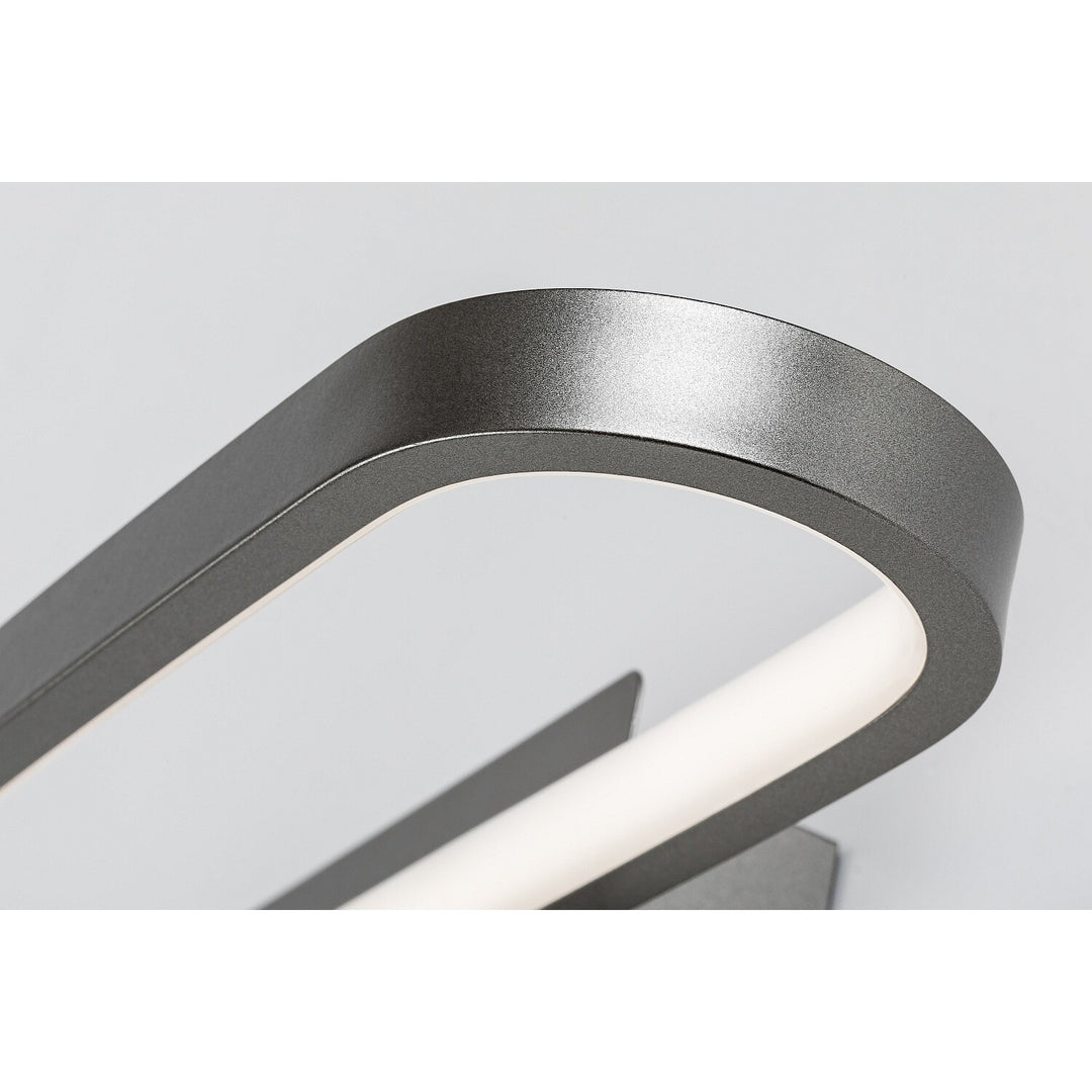 Aplică de baie, Odran, LED 15 W, 1200 lm, 4000 K, L 40 cm, culoare gunmetal, IP44, 75114