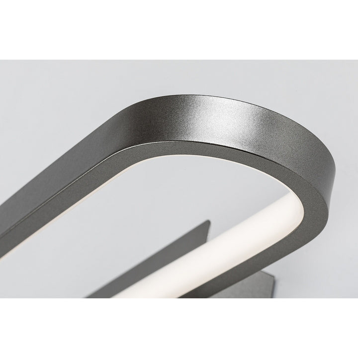 Aplică de baie, Odran, LED 15 W, 1200 lm, 4000 K, L 40 cm, culoare gunmetal, IP44, 75114