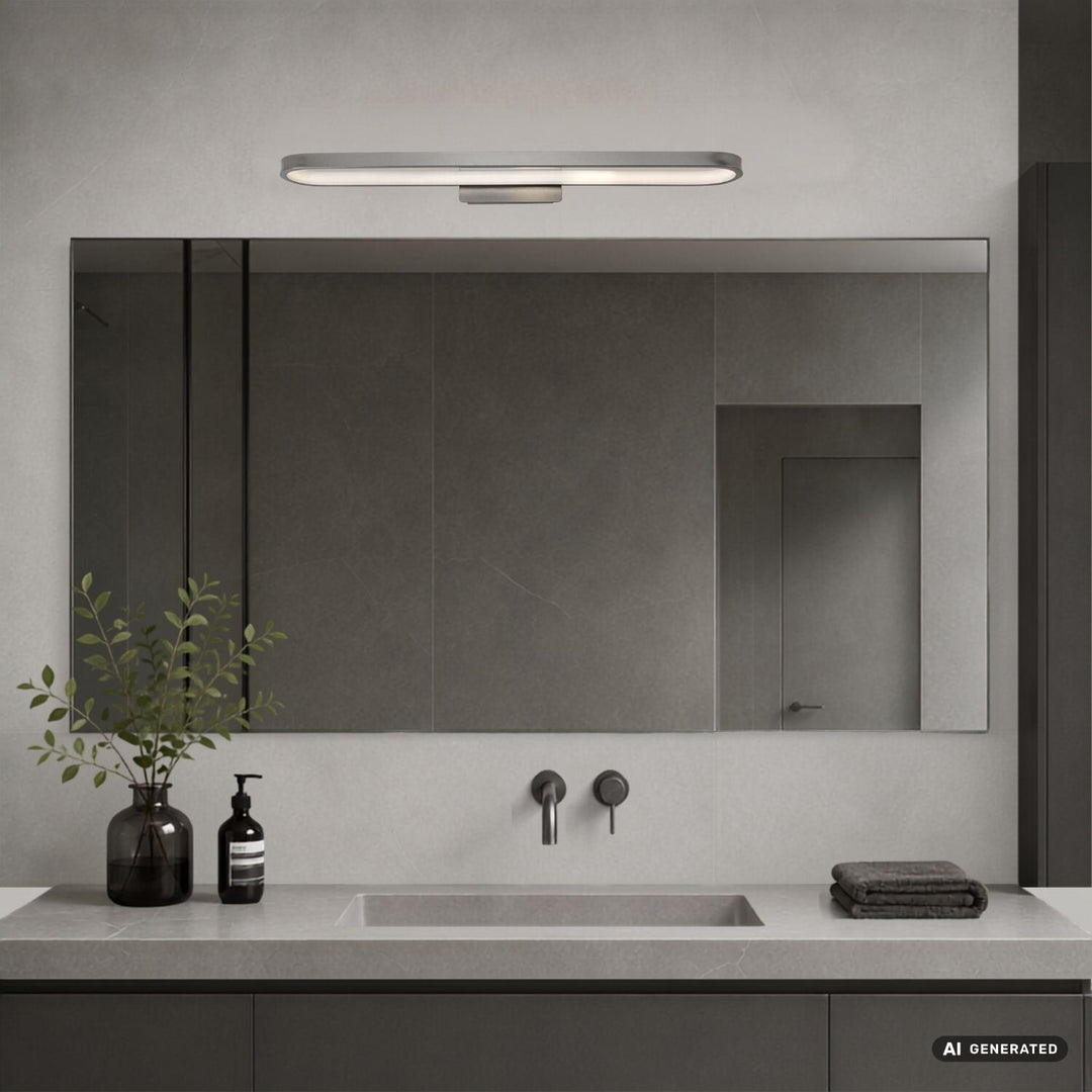 Aplică de baie, Odran, LED 18 W, 1350 lm, 4000 K, L 60 cm, culoare gunmetal, IP44, 75115