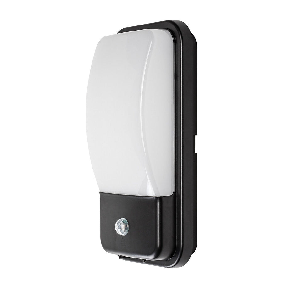 Aplică de exterior, Matzen, LED 20 W, 1860 lm, 4000 K, înălțime 30 cm, IP65, negru, cu senzor PIR, 77233