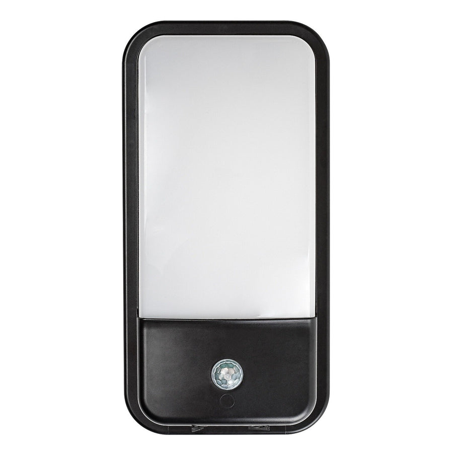 Aplică de exterior, Matzen, LED 20 W, 1860 lm, 4000 K, înălțime 30 cm, IP65, negru, cu senzor PIR, 77233