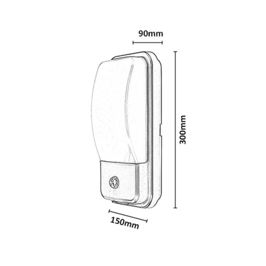 Aplică de exterior, Matzen, LED 20 W, 1860 lm, 4000 K, înălțime 30 cm, IP65, negru, cu senzor PIR, 77233