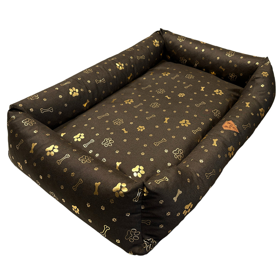 Cușcă pentru câini, 100x75, impermeabilă, cu oase aurii, demontabilă, Dogs4life