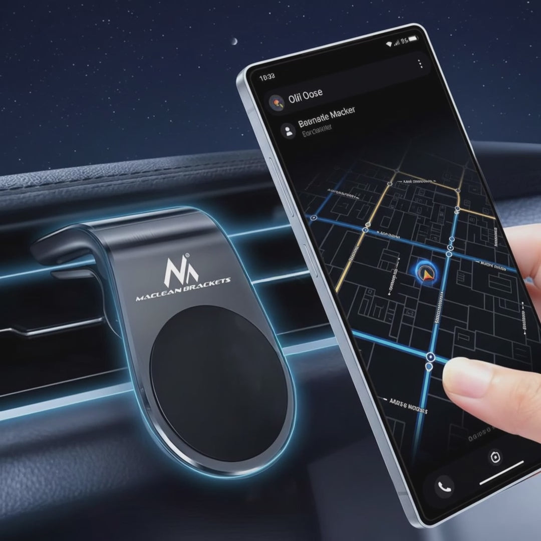 Suport pentru telefon auto Maclean, magnetic, universal, pentru grila de ventilație, material ABS, MC-326