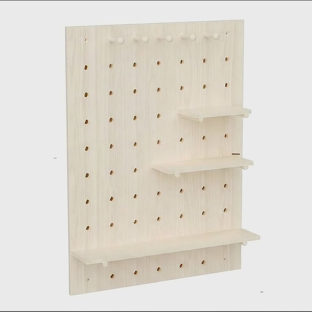 Organizator din lemn pentru tablă albă Maclean, culoarea lemnului deschis, 60x80 cm, max. 20 kg, MC-131 WD
