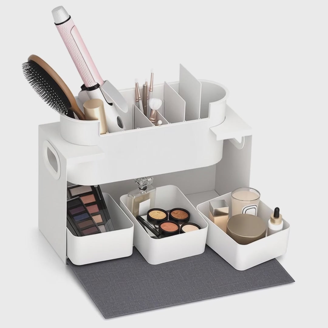 Organizator pentru cosmetice Maclean MC-479, 36.7 x 15 x 22 cm, alb