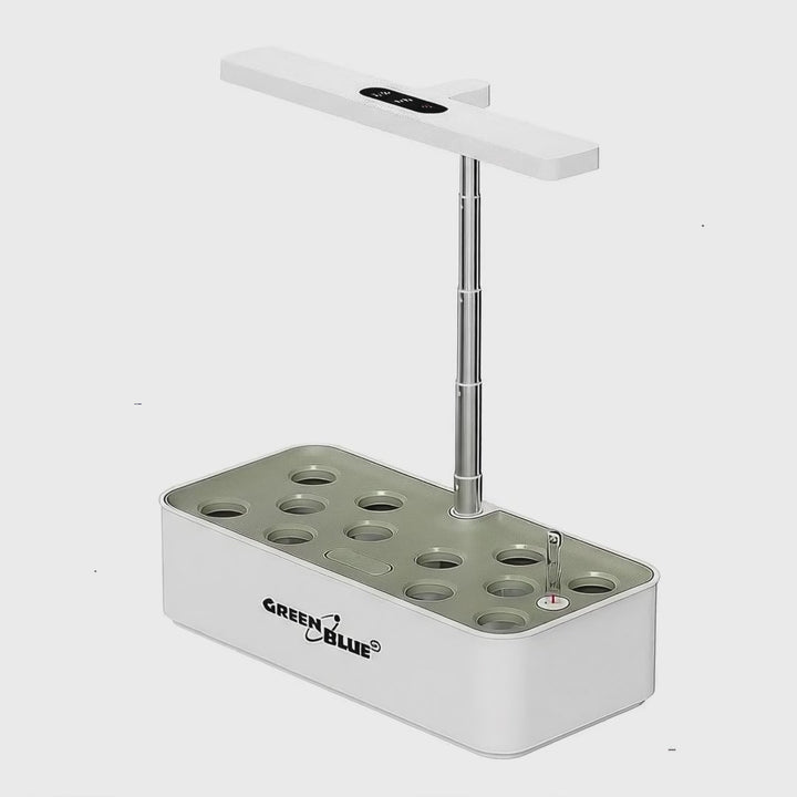 Sistem inteligent de cultivare a plantelor de interior GreenBlue, SMART pot, capacitate 4L, pentru 12 plante, LED-uri cu spectru complet, GB133
