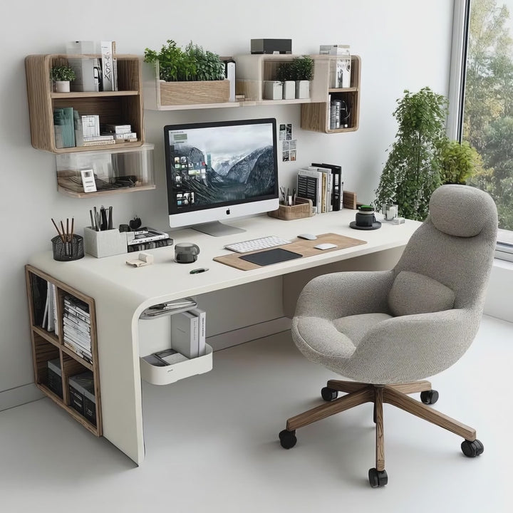 Organizator birou cu 2 rafturi, Ergo Office ER-442, alb