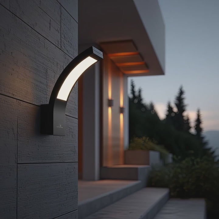 Lampa de perete cu LED-uri MCE343 B 800lm 10W IP54 Maclean Energy negru, alb natural (4000K)