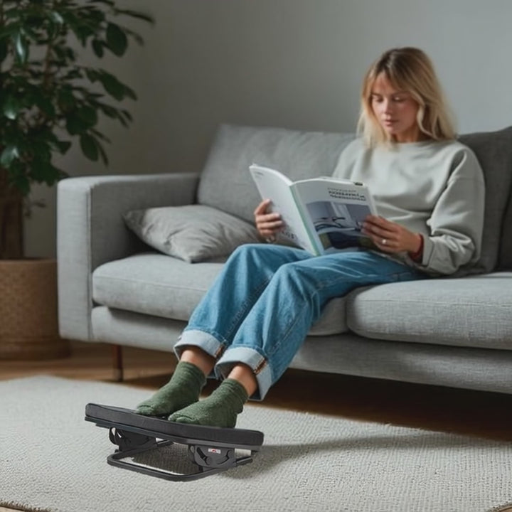 Maclean suport ergonomic pentru picioare, suport pentru picioare, unghi reglabil continuu, pernă detașabilă, MC-460