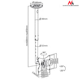 Suport TV montat pe tavan 23-42" 50 - 85 cm 30kg Maclean MC-504A B negru