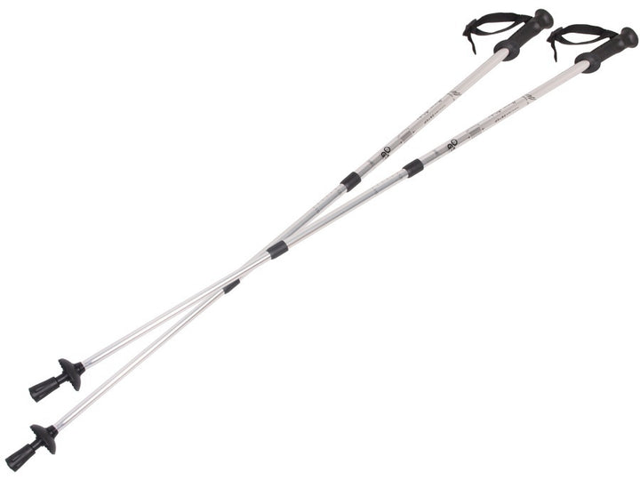 Stâlpi de nordic walking din aluminiu, sistem anti-șoc 65-135cm EUROBATT argintiu