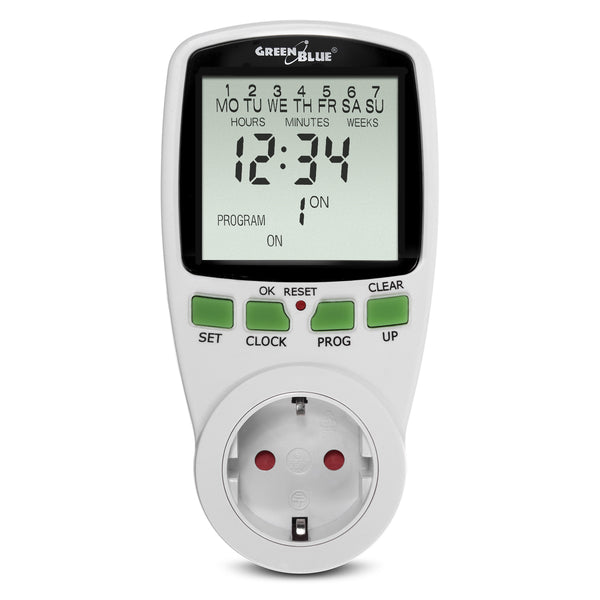 220-240V 16A GreenBlue GB105G Temporizator electric zilnic digital