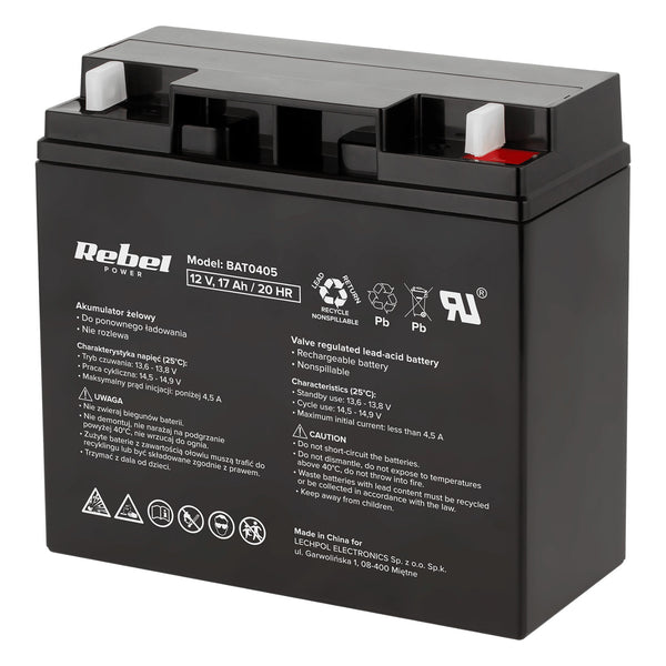 Rebel12V 17Ah baterie gel fără întreținere Rebel12V 17Ah pentru UPS