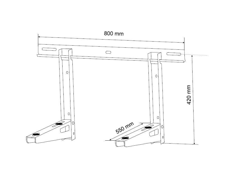 Suport Maclean pentru aparatul de aer condiționat , greutate maxima 200 kg, lungime braț450 mm, MC-623