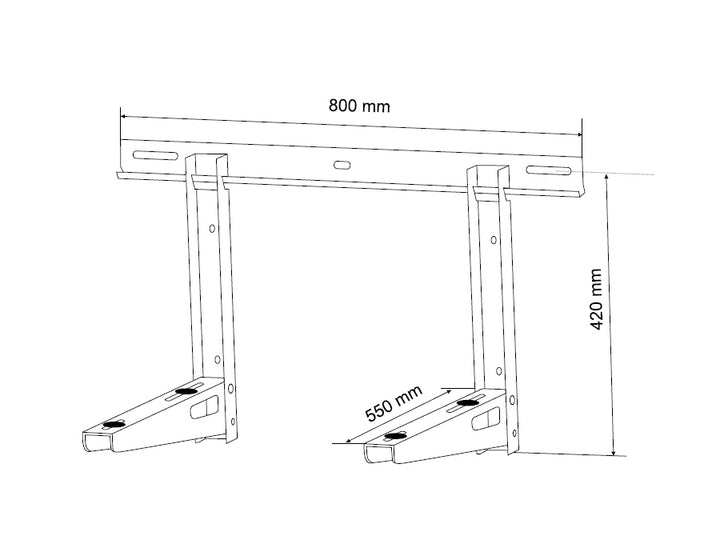 Suport Maclean pentru aparatul de aer condiționat , greutate maxima 200 kg, lungime braț450 mm, MC-623