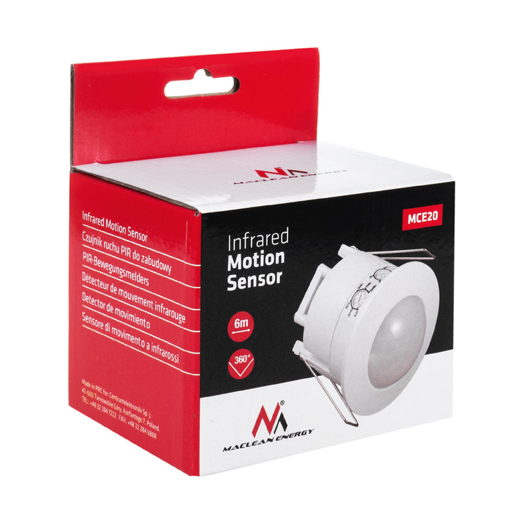 Maclean Energy MCE20 PIR Detector de mișcare în infraroșu 360 °