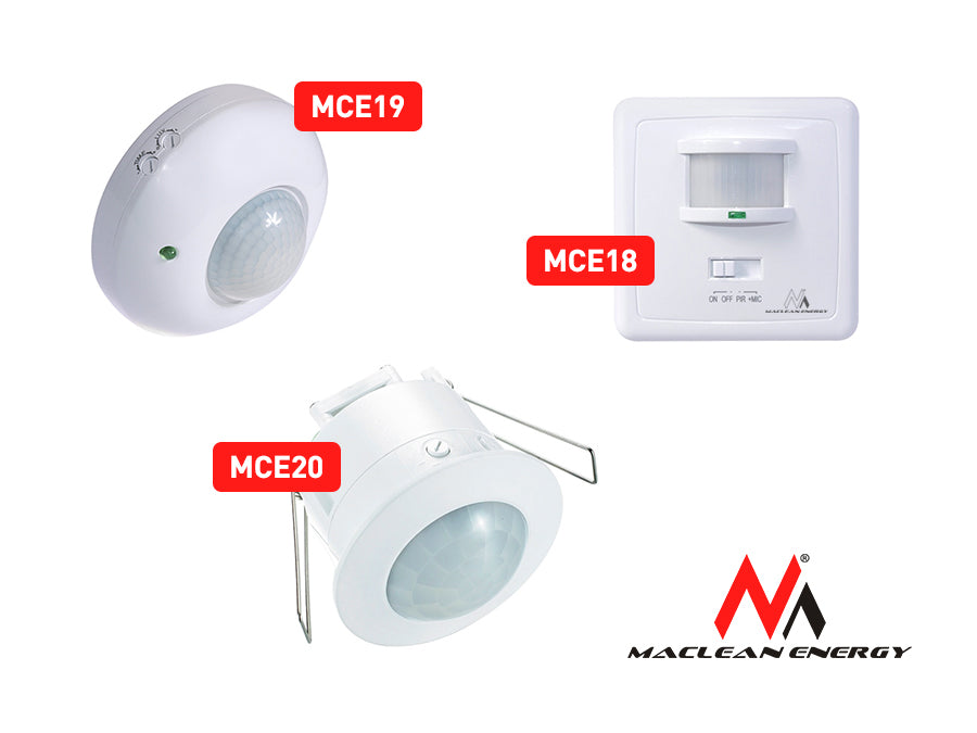 Senzor de mișcare montat pe perete 160° sunet MCE18 pentru montare într-o cutie de 60 mm