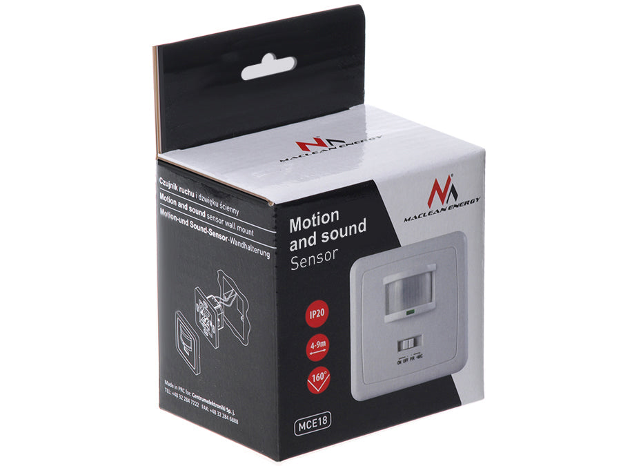 Senzor de mișcare montat pe perete 160° sunet MCE18 pentru montare într-o cutie de 60 mm