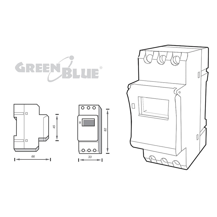 Releu DIN 230V temporizat programabil orar, 16 cicluri ON/OFF