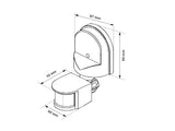 Detector de mișcare PIR Maclean Energy MCE25, senzor de securitate cu comutare automată pe distanță lungă