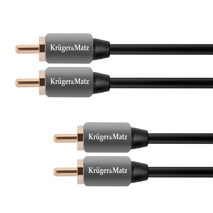 Cablu 2 * 2 cinch 0,5m Conectori Kruger & Matz 2 RCA Audio