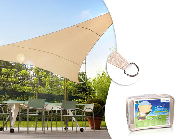UV poliester poliester gradina umbra naviga 3.6m triunghi GreenBlue GB500 cremă suprafață hidrofobă