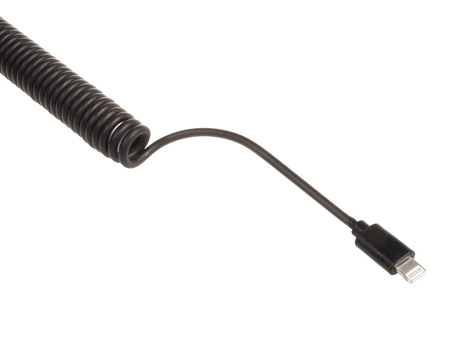 Încărcător auto Maclean, spirală Lightning, 2xUSB, 5.2A, 1.8m, MCE76
