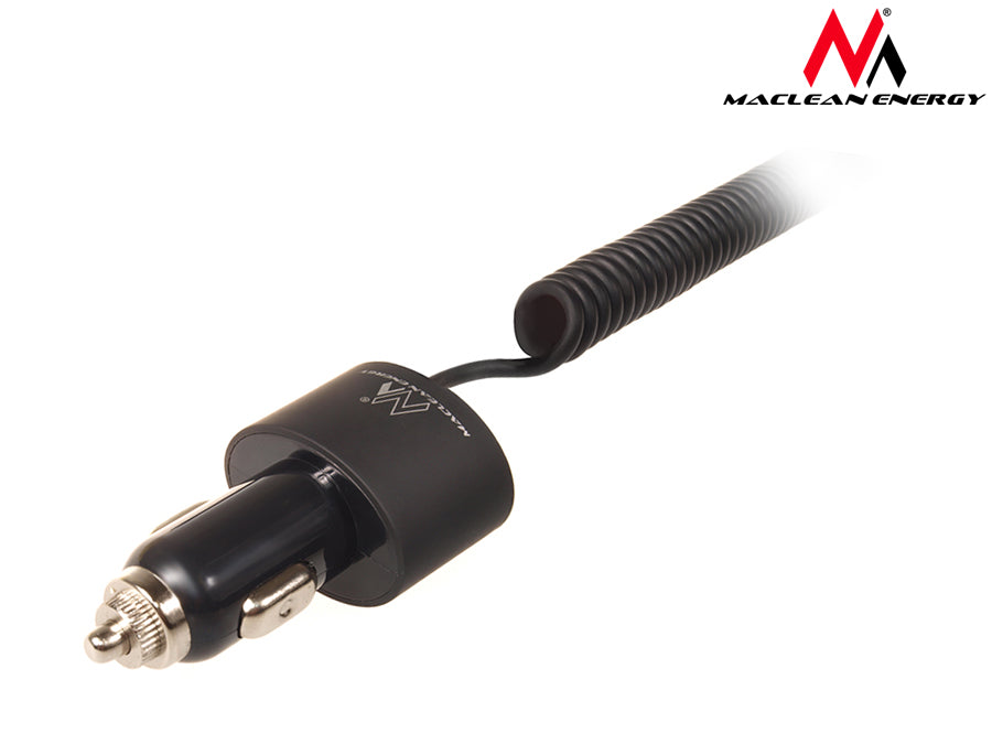 Încărcător auto Maclean, spirală Lightning, 2xUSB, 5.2A, 1.8m, MCE76