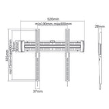 Suport pentru televizor LED LCD PLASMA de la 32" la 55" 30kg Maclean Brackets MC-643
