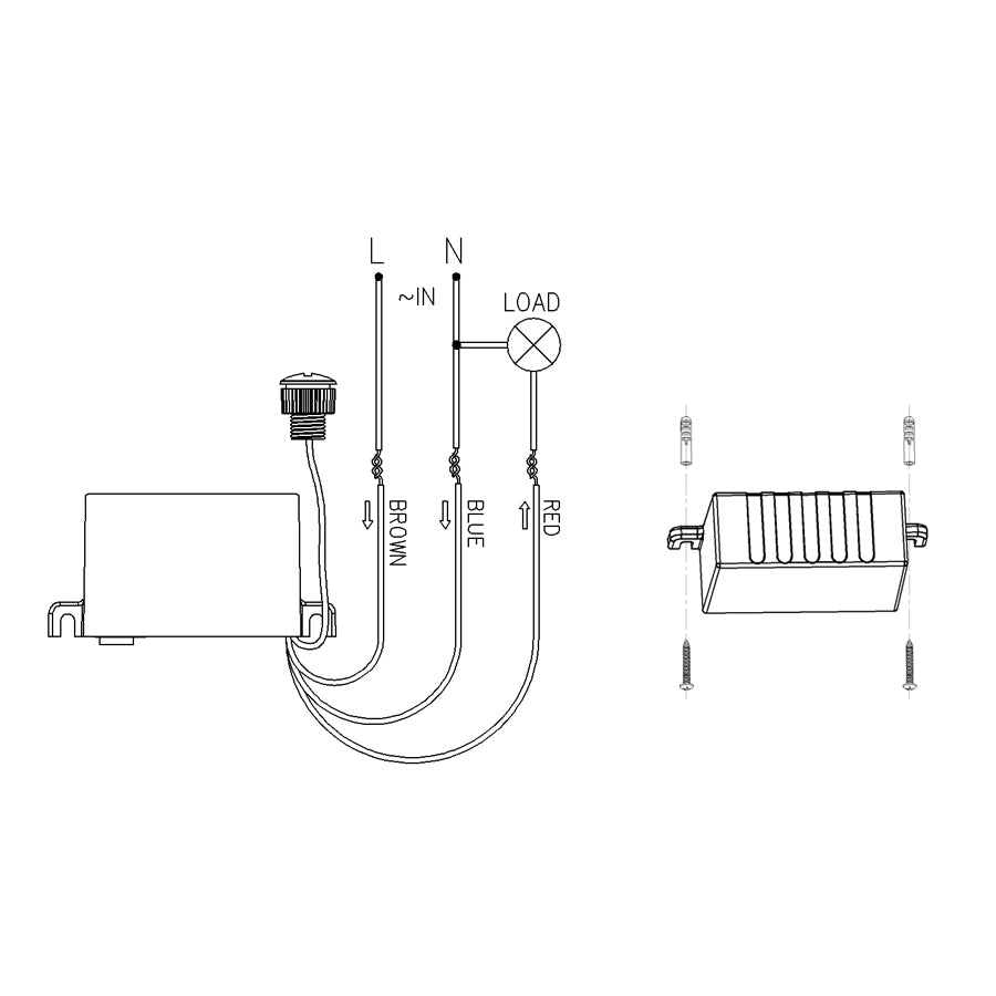 Senzor crepuscular cu sonda externa, 2000 W, intensitate reglabila