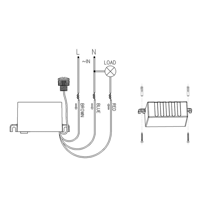 Senzor crepuscular cu sonda externa, 2000 W, intensitate reglabila