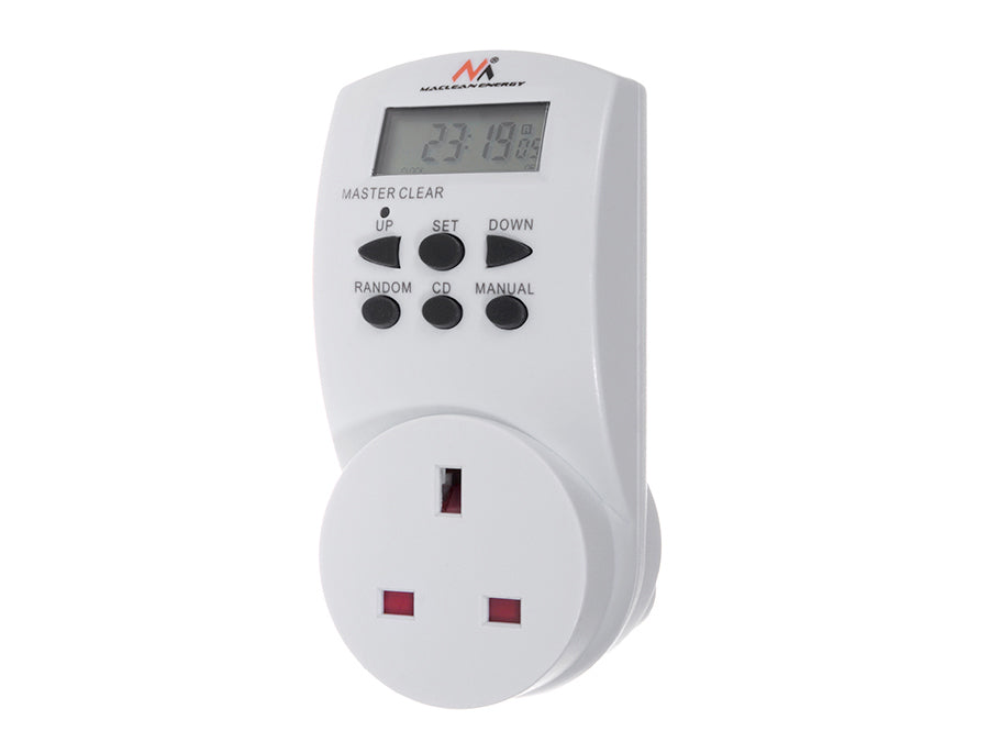 Maclean MCE05GB Releu digital programabil LCD Timer Releu temporizator soclu fulger încălzire 3600W