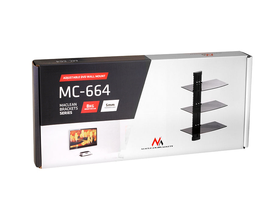 Maclean MC-664 Reglaj DVD Montare pe perete Triple 8kg 5mm