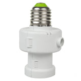 Suport de bec Maclean, E27, max. 100 W, cu senzor crepuscular, temporizator, alb, MCE21W