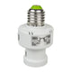 Suport de bec Maclean, E27, max. 100 W, cu senzor crepuscular, temporizator, alb, MCE21W