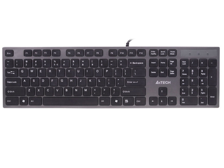 Tastatură KV-300H Slim Hub USB cu fir ultra-subțire A4-Tech