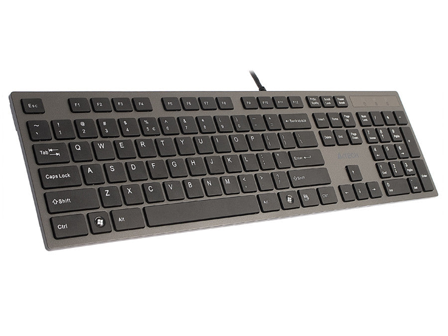 Tastatură KV-300H Slim Hub USB cu fir ultra-subțire A4-Tech