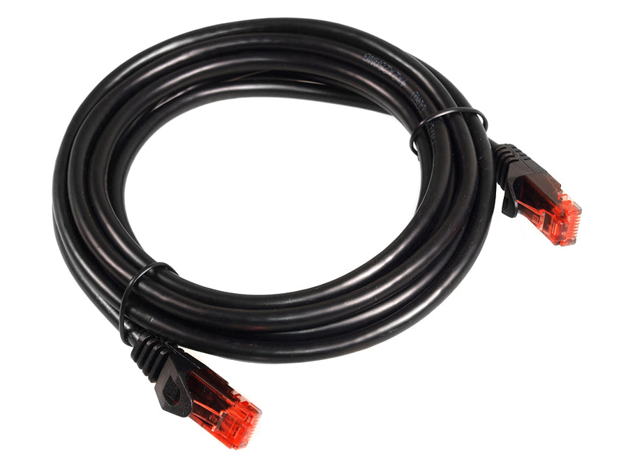 Cablu de rețea Patch Cord UTP Cat.6e 24AWG, 2 x RJ45 Tată 15m negru Maclean MCTV-739