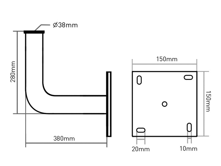 Suport de perete pentru antena satelit 38 cm MACLEAN MCTV-793