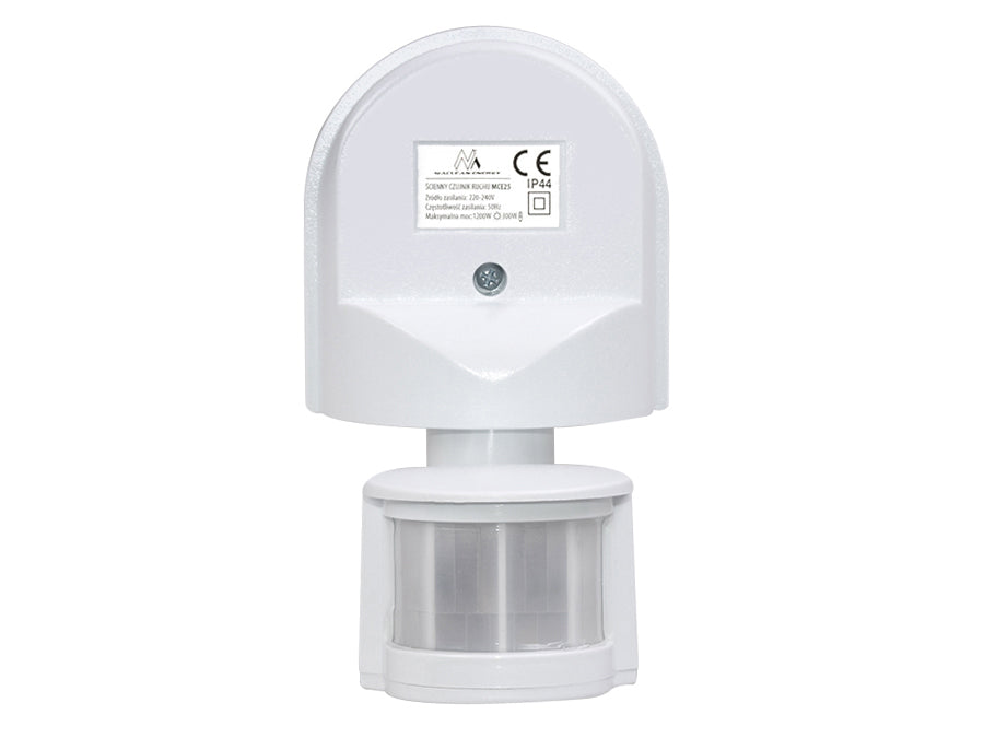 Senzor de mișcare și de amurg Maclean montat pe perete, 180°, max. 1200 W, alb, MCE25 W